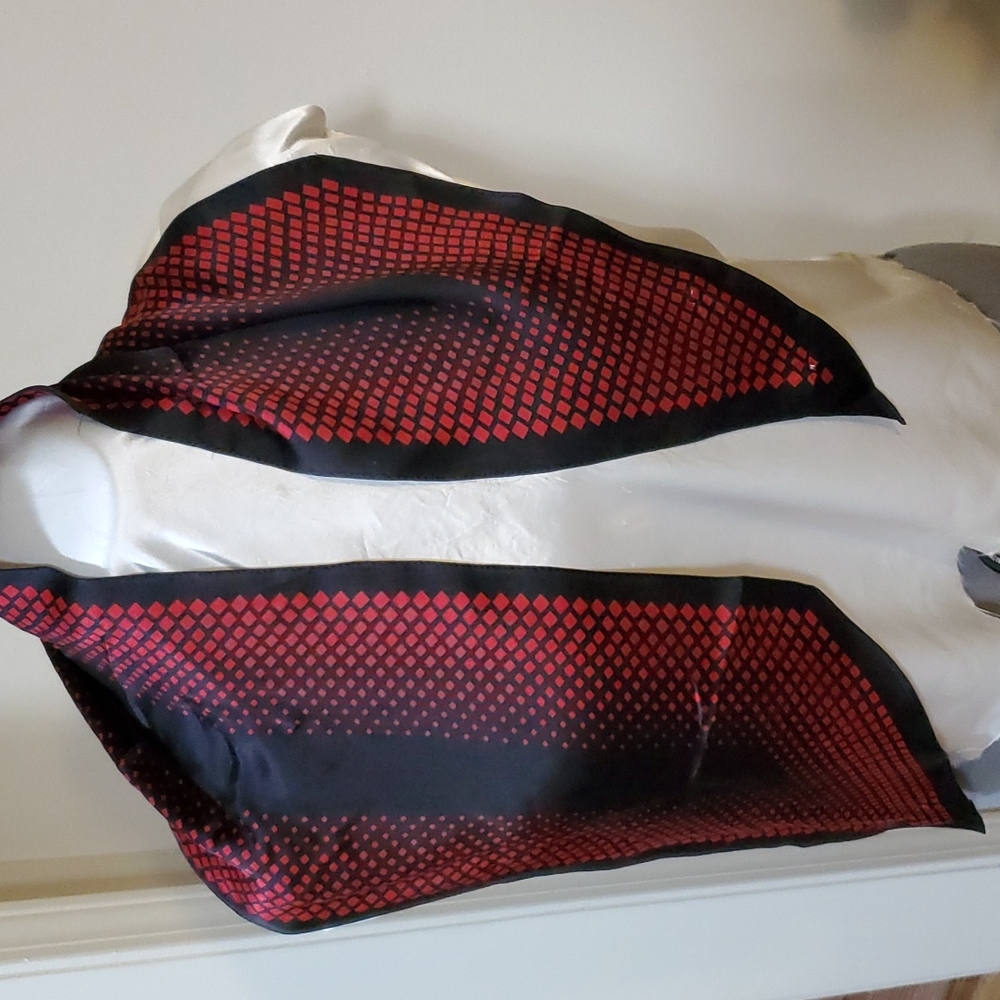 CURATED BY RUA'H KIBRIYA: Vintage Black/Red Pattern Scarf EUC
